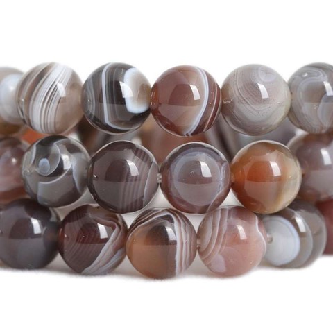 Natural Stone Botswana Sardonyx Agates Round Loose Beads 6 8 10 12 14MM 15