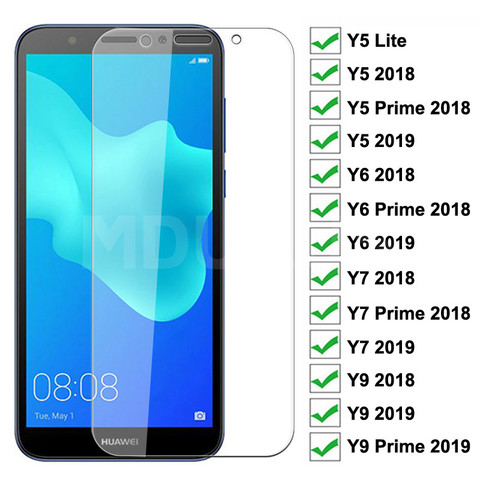 9H Tempered Glass For Huawei Huawei Y5 Lite Y5 Y6 Y7 Prime 2022 Screen Protector Huawei Y9 2022 Prime 2022 Protective Glass ► Photo 1/6