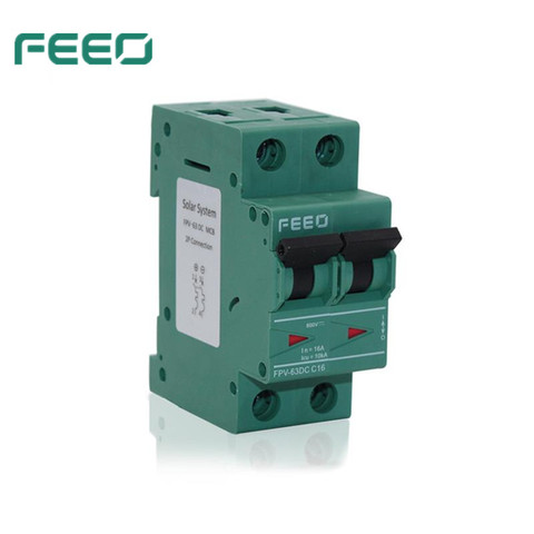 FEEO 2P DC Circuit Breaker DC 550V 800V FOR PV ( Solar ) system 6A 10A 16A 20A 25A 32A 40A 50A 63A FPV-63 TUV & CE Certificate ► Photo 1/1