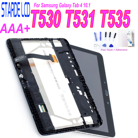 STARDE Replacement LCD For Samsung Galaxy Tab 4 10.1 T530 T531 T535 LCD Display Touch Screen Digitizer Assembly Frame Repair Par ► Photo 1/6