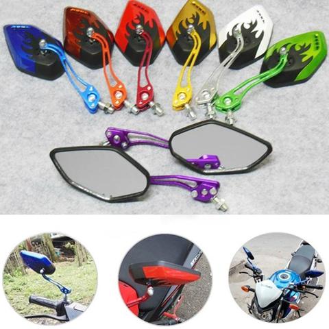 Stylish 2Pcs/Set 8/10mm Aluminum Alloy Motorbike Scooter Motorcycle Handlebar Mount Rear View Mirrors ► Photo 1/6