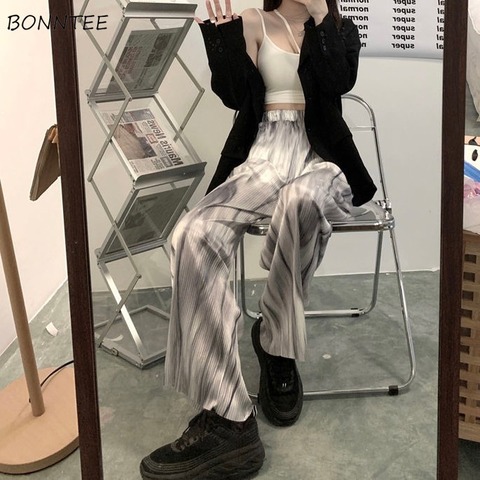 Wide Leg Pants Women Large Size 3XL Harajuku High Waist Chic Vintage BF Style Teens Streetwear Ins Soft Elastic Womens Trouser ► Photo 1/6