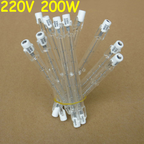 10Pcs HALOGEN LIGHT BULB 220-240V 200W 200 WATT J TYPE T3 118mm (R7s) Halogen Bulbs ► Photo 1/3