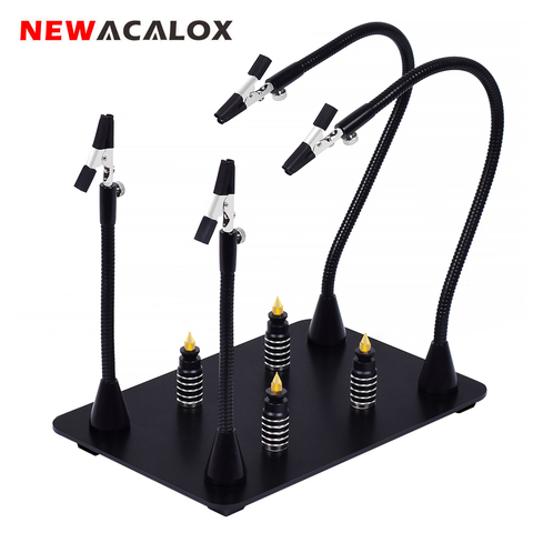 NEWACALOX Magnetic PCB Circuit Board Holder Flexible Arm Soldering Third Hand Welding Station Soldering Iron Holder Repair Tools ► Photo 1/6