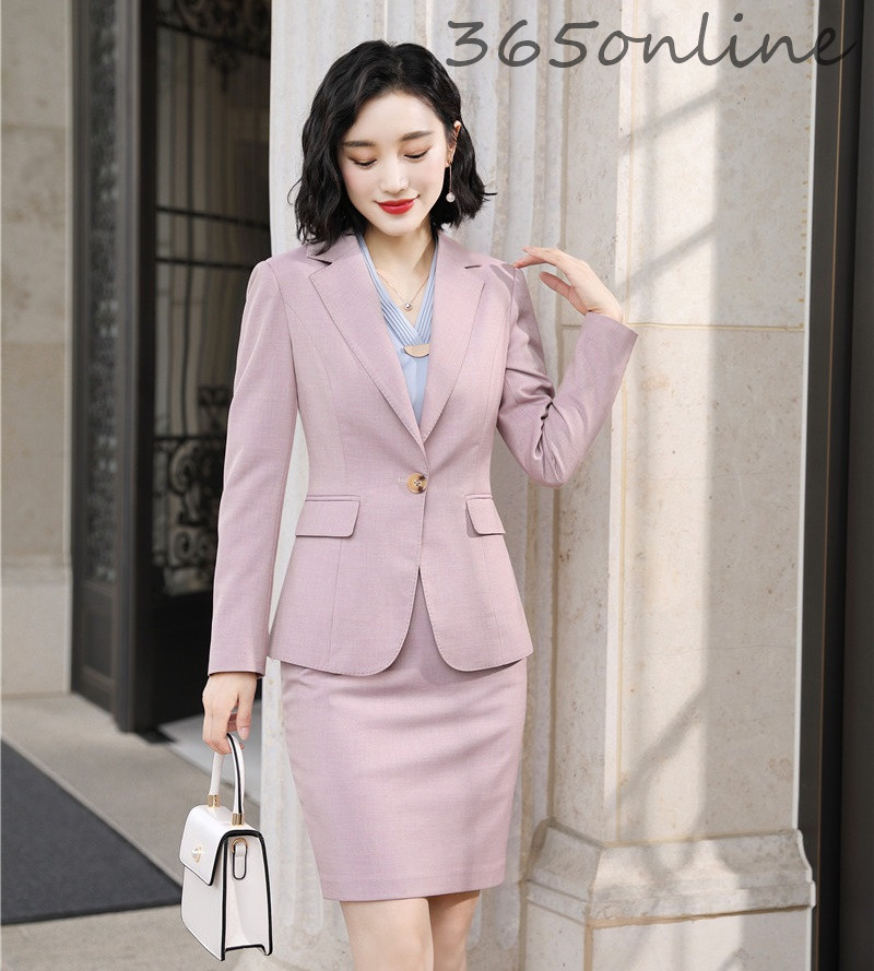 Formal Professional Women Business Suits with Skirt and Tops Autumn Winter  Ladies Office Uniform Styles Blazers Set Elegant Pink - Price history &  Review | AliExpress Seller - 365online Store 