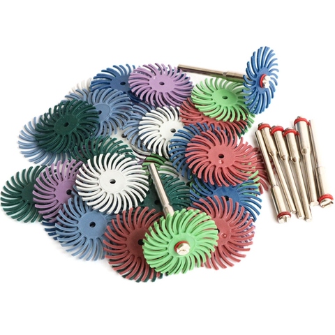 64Pcs 1 Inch Radial Bristle Disc Kit Abrasive Brush 3 and 2.35Mm Shank Detail Polishing Wheel for Rotary Tool Accessories ► Photo 1/6