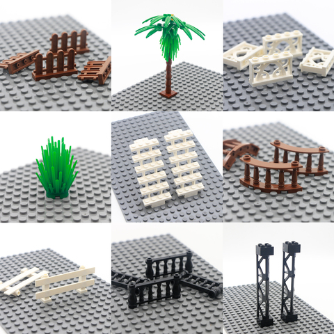 City Accessories Building Blocks House Parts Fence Stair Ladder Pillar Wall Creator MOC Bricks For Figure Model Toys ► Photo 1/6