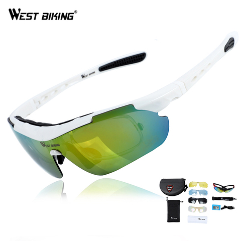 WEST BIKING Cycling Glasses Polarized Glasses 5 lens Outdoor Bicycle Sunglasses MTB Road Bike Ciclismo Men Women Cycling Eyewear ► Photo 1/6