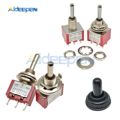 MTS-123 MTS-223 Self Resetting Toggle Switch ON-OFF-ON 3 Pin 6 Pin Switch Silver Contactor 125V 5A 250V 2A 3 Positions Switch ► Photo 1/5