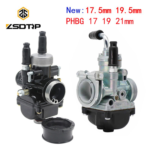 ZSDTRP 17mm 19mm 21mm 2T Dellorto PHBG DS Black Carburetor PHBG Carb DIO JOG 50cc 90cc RG50 BWS100 for Puch Yamaha Zuma ► Photo 1/6