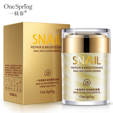 OneSpring Face Cream Whitening Snail Cream Aloe Vera Anti Aging Anti Wrinkle Nourishing Acne Treatment Moisturizing Repair Skin ► Photo 1/6