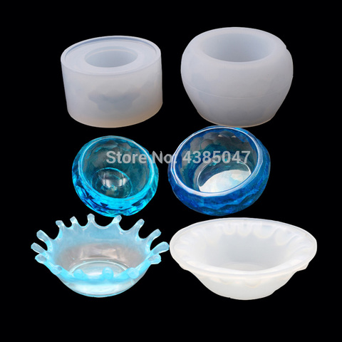 1PC Bowl Dish Plate Craft Transparent UV Resin Silicone Combination Molds for DIY Making Finding Accessories ► Photo 1/6