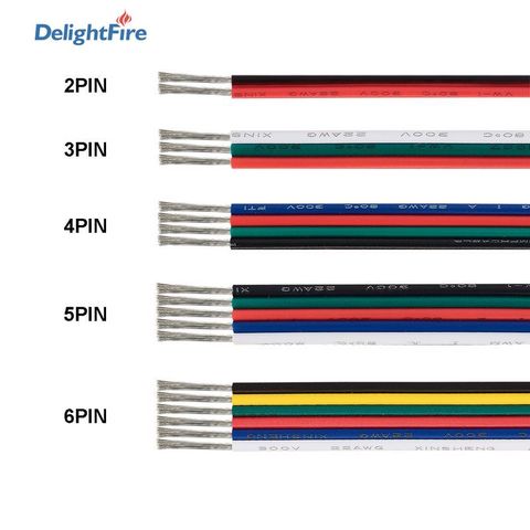 2/3/4/5/6pin Electrical Wire 22 AWG 5/10/20/30/50/100m LED Strip Connector Cable For 5050 RGB RGBW RGBWW WS2812 CCT LED Modules ► Photo 1/6