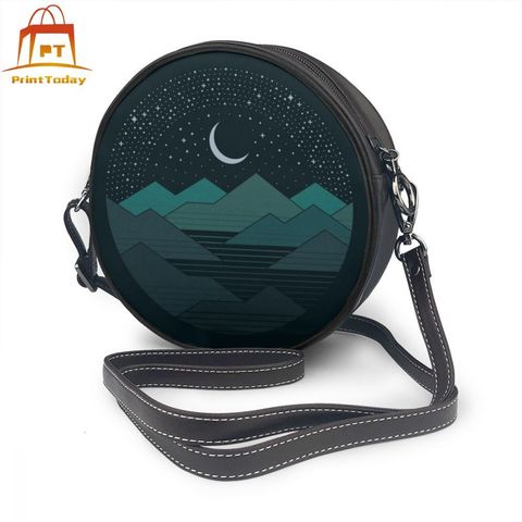 Star And Moon Shoulder Bag Star And Moon Leather Bag High quality Multifunction Women Bags Pattern Round Purse ► Photo 1/6