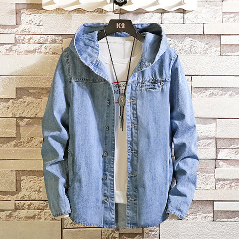 HOHO 2022 men's spring new denim jacket hooded teenagers denim jacket ► Photo 1/4