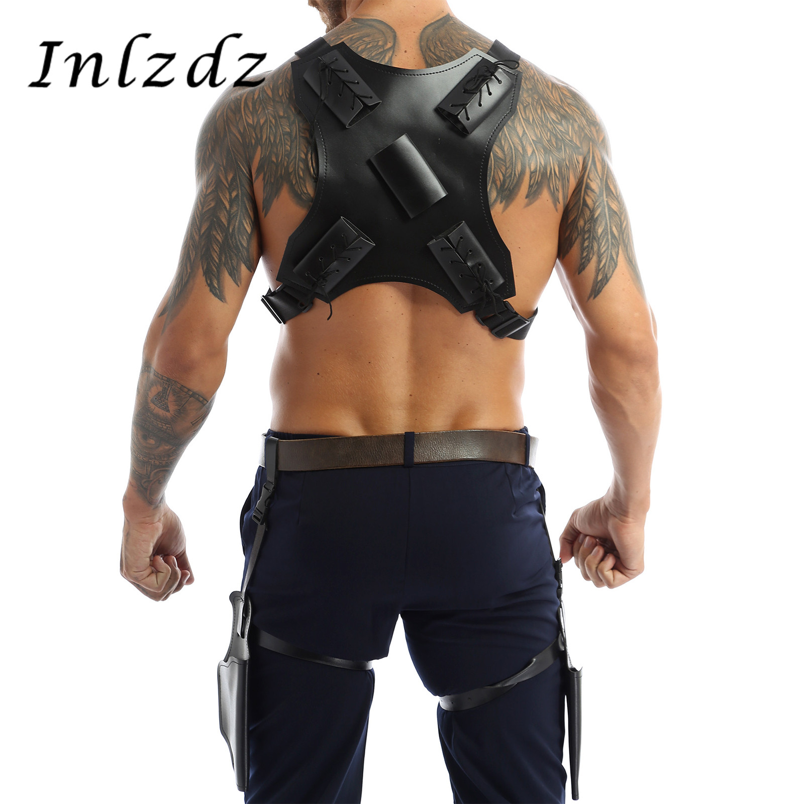 Harness Mens Leather Dual Sword Carrying Back Exotic Harness Scabbard Holder Back Belt Pistol Holste Cosplay Halloween Costumes Price History Review Aliexpress Seller Inlzdz Official Store Alitools Io