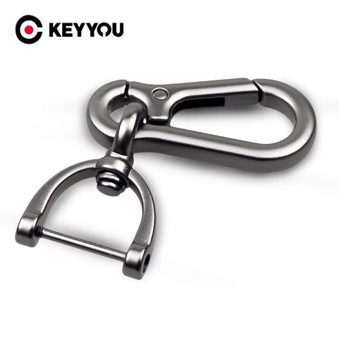 KEYYOU New Black silver Car Keychain Key Chain Auto Key Rings Interior Accessories Creative Gift For Car Styling ► Photo 1/4