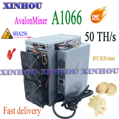 BTC BCH miner Avalon A1066 50T SHA256 Asic miner better than AvalonMiner 1066 M21S M20S M3 AntMiner S17+ S17e T17+ T17e T2T T3 ► Photo 1/6