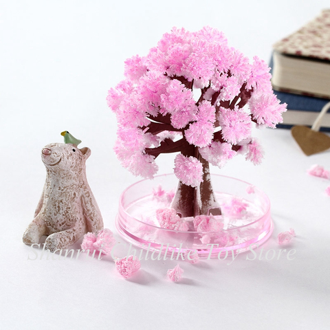 DIY Magic Growing Paper Crystals Tree Cherry Tree Magically Funny Christmas Trees Kids Novelty Toys Science Toy For Children ► Photo 1/6