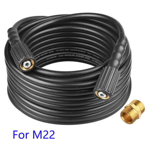 High Pressure Washer Hose 3300 PSI,M22 14mm and M22 15mm,Brass Thread(Premium Upgrade Version 2X)Replacement Power Washer Hose ► Photo 1/6