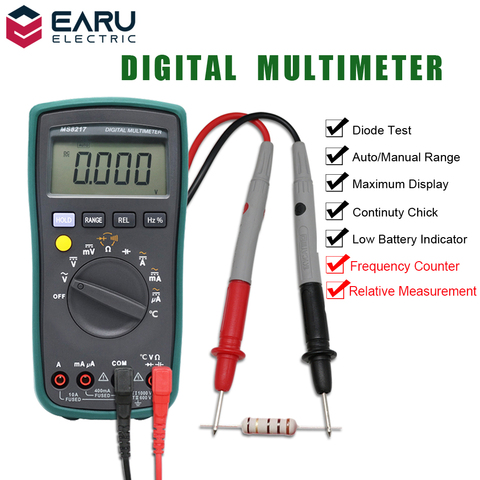 Digital Multimeter Esr Automotive Electrical Transistor Peak Capacitance Frequency Ammeter Voltmeter Ohm Voltage Tester Meter ► Photo 1/1