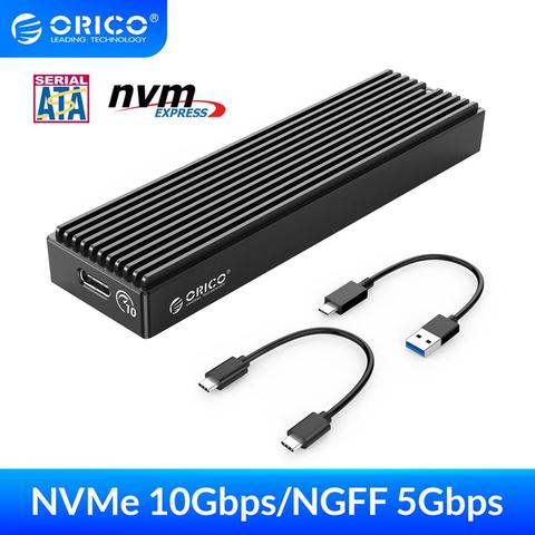ORICO LSDT M.2 NVME Enclosure USB C Gen2 10Gbps PCIe SSD Case M2 SATA NGFF 5Gbps SSD Case Tool Free For 2230/2242/2260/2280 SSD ► Photo 1/6