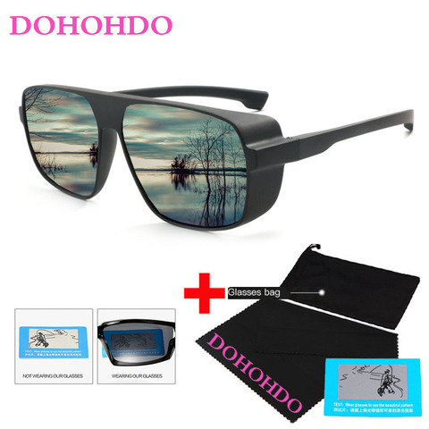 DOHOHDO Polaroid Sunglasses Unisex Square Vintage Sun Glasses Famous Brand Polarized Sunglasses Retro Feminino For Women Men Bag ► Photo 1/6