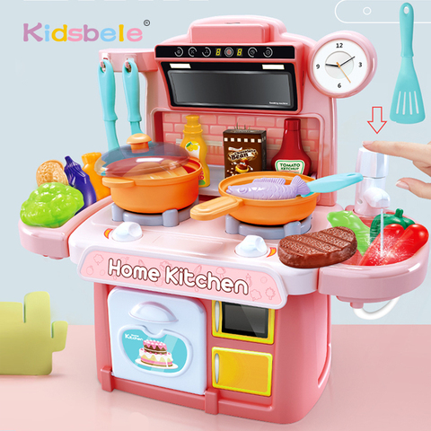 Children Kitchen Toys Simulation Dinnerware Educational Toys Mini Kitchen Food Pretend Play Role Playing Girls Toys Cooking Set ► Photo 1/6