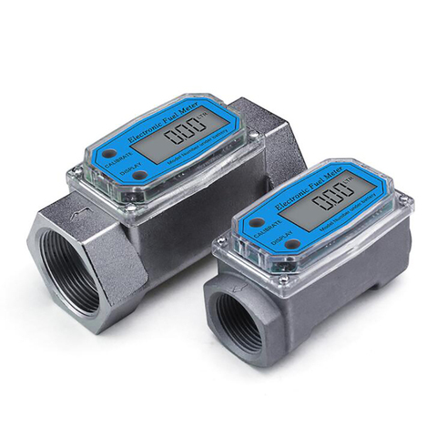 1 Inch / 1.5 Inch Turbine Water Flowmeter with Digital LCD Display, Diesel Gasoline Water Flow Meter Thread Fuel Transfer Meter ► Photo 1/1