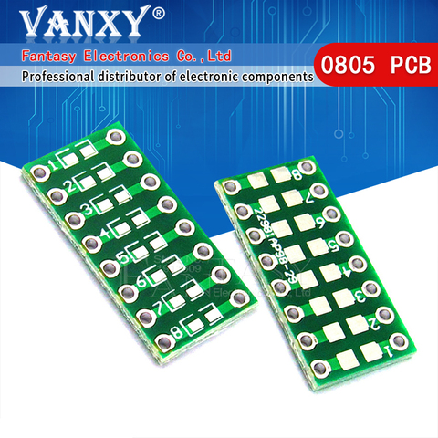 10pcs 0805 0603 0402 to DIP PCB Transfer Board DIP Pin Board Pitch Adapter keysets ► Photo 1/3