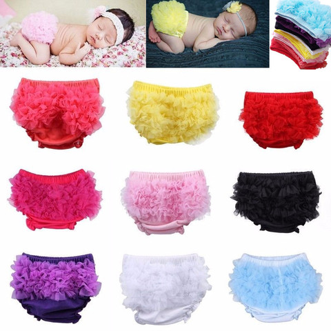 Baby Shorts Cotton Lace Bloomers Shorts Infant  Lovely Toddler Ruffle Pants Baby Girl Clothes Diaper Cover Summer ► Photo 1/6