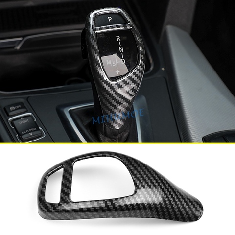 LHD Carbon Fiber Gear Shift Knob Cover Cap For BMW 1 2 3 4 5 6 Series X3 X4 X5 X6 2011-2022 F20 F22 F30 F31 F32 F10 F06 F25 F26 ► Photo 1/1