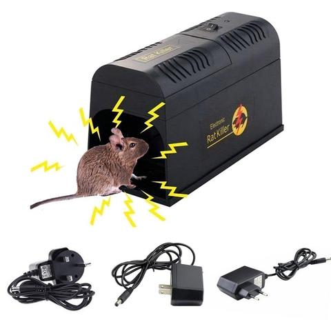 Behogar Electric Shock Mouse Mice Rat Rodent Trap Cage Killer Zapper Reject Rejector For Serious Pest Control EU US UK Plug ► Photo 1/6