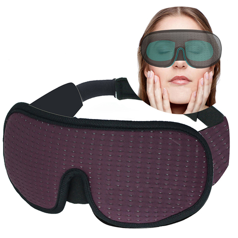 3D Sleeping Mask Block Out Light Soft Padded Sleep Mask For Eyes Slaapmasker Eye Shade Blindfold Sleeping Aid Face Mask Eyepatch ► Photo 1/6