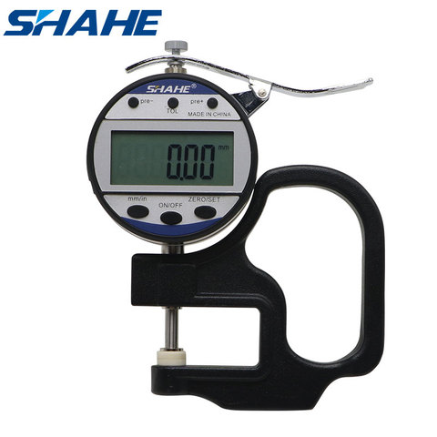 shahe digital thickness gauge 0-10 mm 0.01 mm  leather thickness gauge glass thickness gauge measuring tool ► Photo 1/6