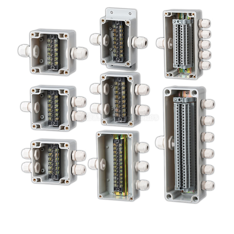 Terminal box plastic household monitoring power supply with terminal outdoor waterproof threading cable distribution sealing ► Photo 1/5