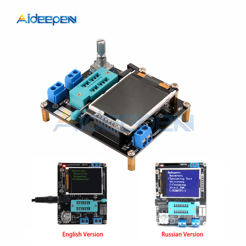 GM328A GM328B Transistor Tester LCR Diode Capacitance ESR Voltage Frequency Meter PWM English Russian Version DIY Kit ► Photo 1/6