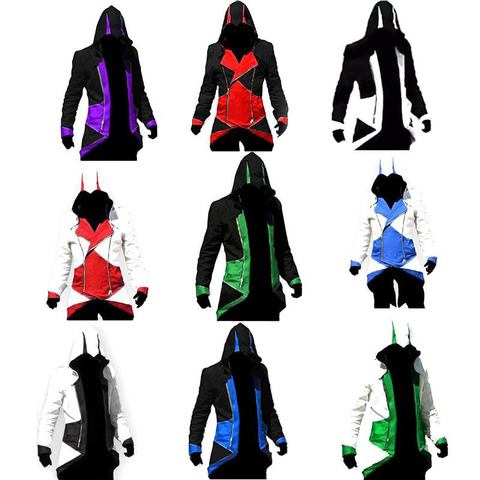 Assassins Creed Cosplay Adult Men Women Streetwear Hooded Jacket Coats Outwear Costume Edward Assassins Creed Halloween Costume ► Photo 1/6
