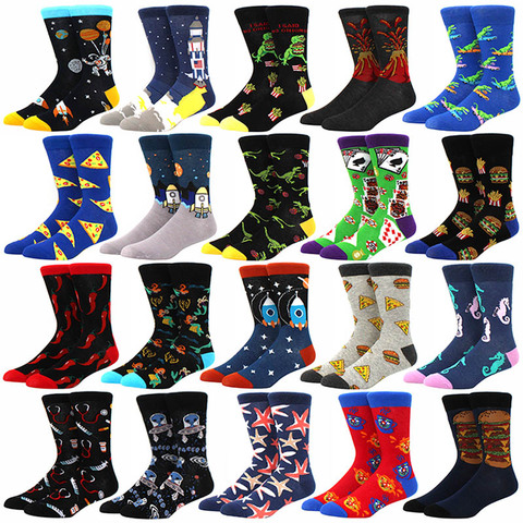 Fashion Happy Astronaut Alien Socks man boys Ladies Girls Cotton Soft Sox Beautiful Curve Men Funny Women Art Socks ► Photo 1/6