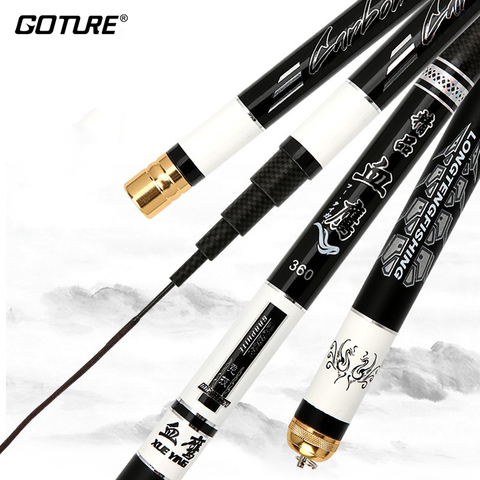 Goture Super Hard 6H 1/9 Power Carp Feeder Fishing Rod Carbon Fiber Telescopic Stream Rods Hand Pole For Freshwater 2.7-6.3m ► Photo 1/6