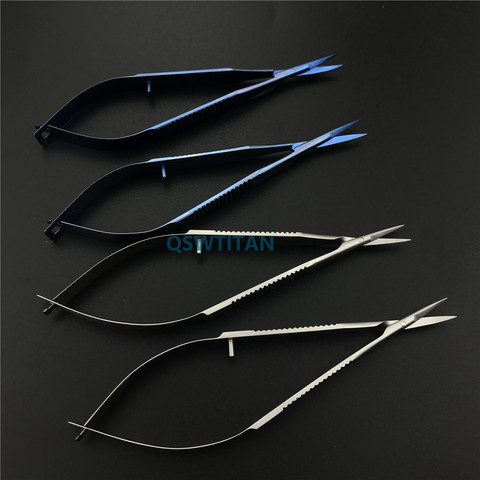 12.5cm Ophthalmic Surgery scissors Flat handle eye Micro scissors stainless steel/ Titanium ► Photo 1/6