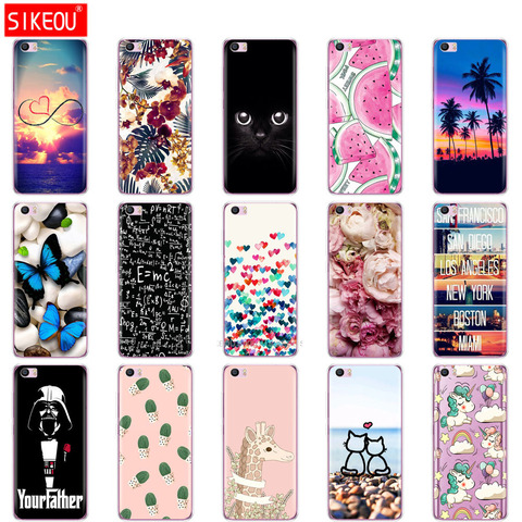 Silicone phone Case For Xiaomi Mi5 Mi 5 M5 Transparent Phone Cases Cover For Xiaomi mi5 mi 5 m5 Silicone cartoon butterfly ► Photo 1/6
