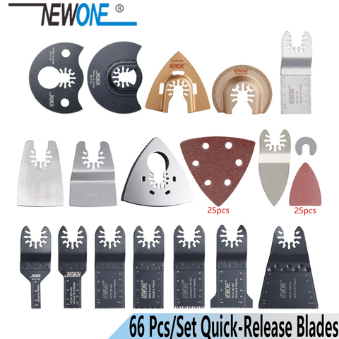 NEWONE K66/K100 Quick-release HCS/Japan-tooth/Bi-metal Oscillating Tool Multi-function tool saw blades Renovator Trimmer blades ► Photo 1/5