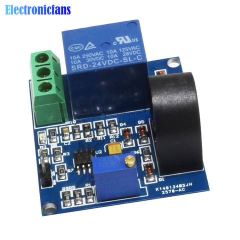 DC 5V 12V 24V Relays AC Current Detection Sensor Module 5A Overcurrent Protection Switch Sensor Board ► Photo 1/6