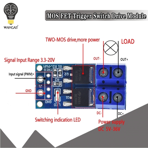 15A 400W MOS FET Trigger Switch Drive Module PWM Regulator Control Panel ► Photo 1/6