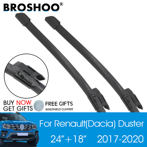 BROSHOO LHD/RHD Front Wiper Blades For Renault Dacia Duster MK2 24