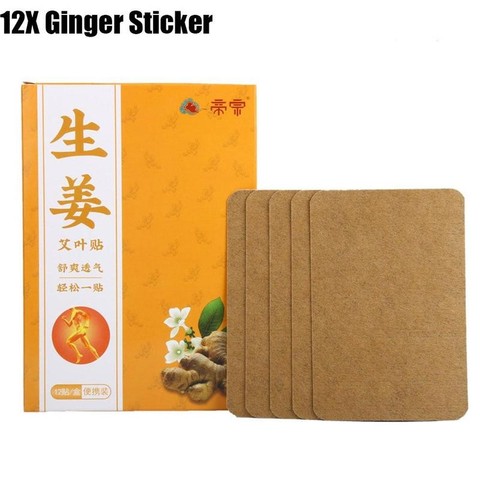 12pcs Chinese Medical Plaster Patch Back Muscle Neck Knee Rheumatoid Arthritis Pain Relief Shelf-heating Ginger Paste Sticker ► Photo 1/6