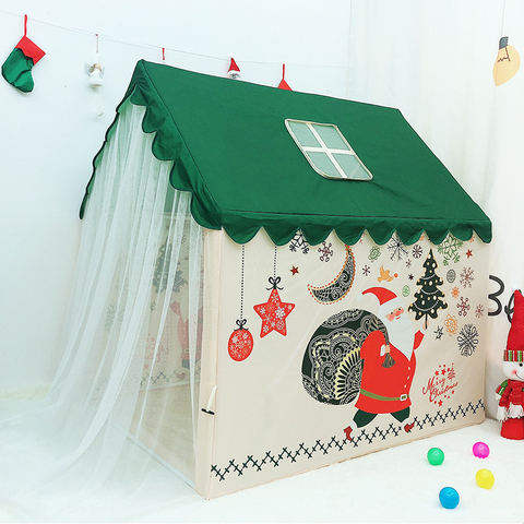 Portable Kids Tent Big Space Children's Tent Baby Kids Play Teepee Tents Christmas Playhouse Toys Gift For Children Room Decor ► Photo 1/6