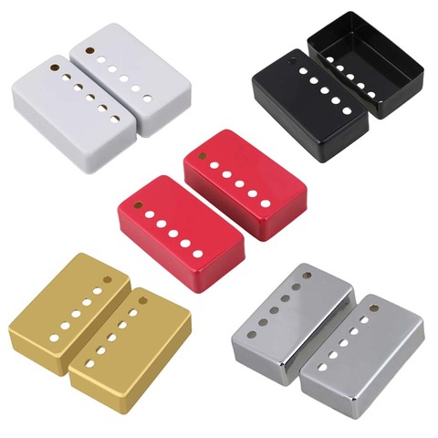 2pcs Chrome Metal Humbucker Pickup Cover 50/52mm For LP Style Electric Guitar Silver Black Gold Guitar Parts Accessories ► Photo 1/1