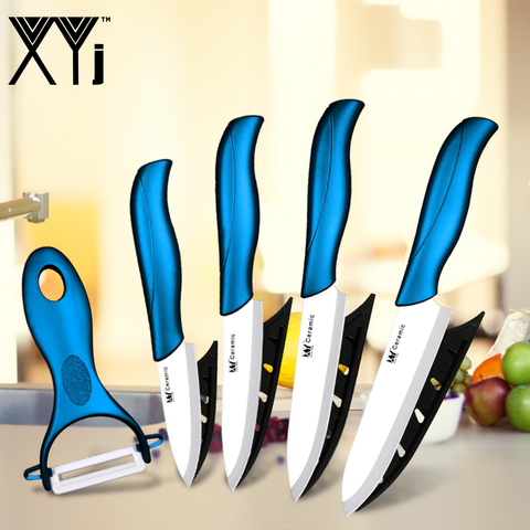 XYj Multi-Colors Kitchen Ceramic Knives Set 3